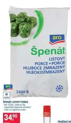 Makro Špenát listový porce nabídka