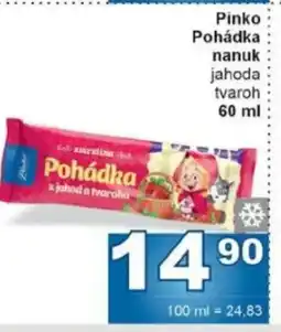 Jip Pinko Pohádka nanuk jahoda tvaroh nabídka