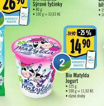 Albert Bio matylda jogurt nabídka