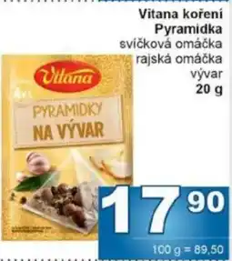 Jip Vitana koření Pyramidka svíčková omáčka rajská omáčka vývar nabídka