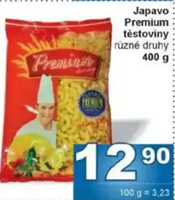 Jip Japavo Premium těstoviny nabídka