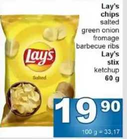 Jip Lay's chips salted green onion fromage barbecue ribs nabídka