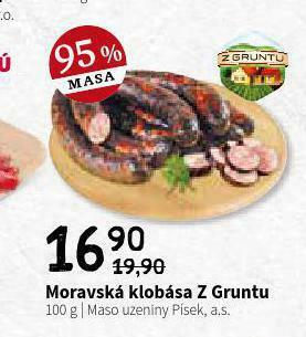 Terno Moravská klobása z gruntu nabídka