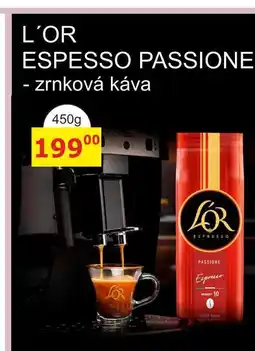 BENE Nápoje L'OR ESPESSO PASSIONE zrnková káva nabídka