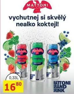 BENE Nápoje MATTONI nealko koktejl 0,33L plech nabídka