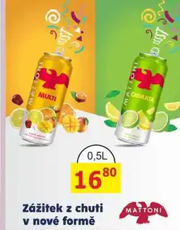 BENE Nápoje MATTONI 0,5l plech nabídka