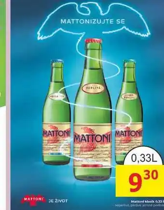 BENE Nápoje Mattoni klasik nabídka