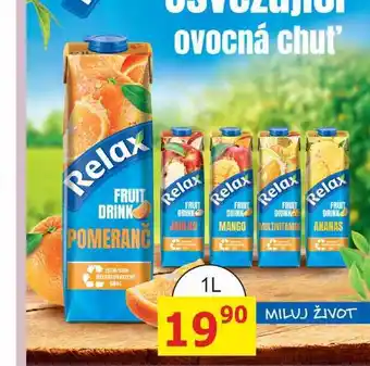 BENE Nápoje Relax FRUIT DRINK nabídka