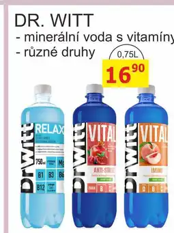 BENE Nápoje DR. WITT - minerální voda s vitamíny nabídka