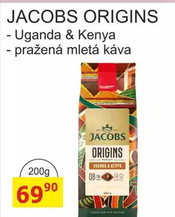 BENE Nápoje JACOBS ORIGINS Uganda & Kenya - pražená mletá káva nabídka