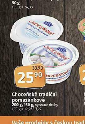 Coop Choceňské tradiční pomazánkové nabídka