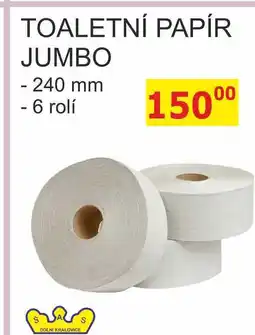 BENE Nápoje TOALETNÍ PAPÍR JUMBO 240 mm, 6 rolí nabídka