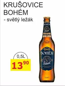 BENE Nápoje KRUŠOVICE BOHÉM - světlý ležák 0,5l sklo nabídka