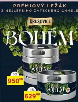 BENE Nápoje KRUŠOVICE BOHÉM - světlý ležák 30l sud nabídka