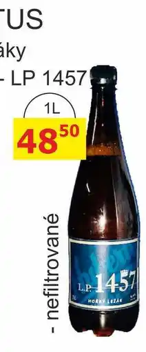 BENE Nápoje Pivovar Kácov Hubertus Pivo světlý ležák 1L nefiltrovaný nabídka