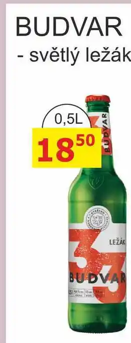BENE Nápoje BUDVAR 33 - světlý ležák nabídka