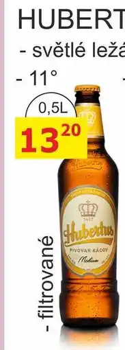 BENE Nápoje Pivovar Kácov Hubertus Pivo světlý ležák nabídka