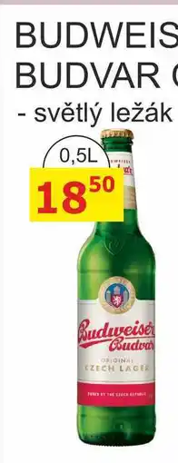 BENE Nápoje Budweiser Budvar Světlý ležák nabídka