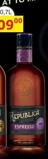 BENE Nápoje REPUBLICA ESPRESSO nabídka