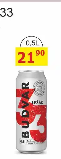 BENE Nápoje BUDVAR 33 - světlý ležák 0,5L plechovka nabídka