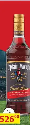 BENE Nápoje Captain Morgan Dark 1l 40% nabídka