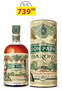 BENE Nápoje Don Papa Baroko 0,7l 40% Tuba nabídka