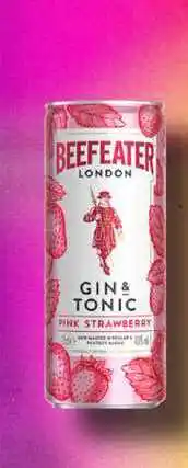 BENE Nápoje BEEFEATER LONDON GIN& TONIC PINK STRAWBERRY 0,25l plechovka nabídka