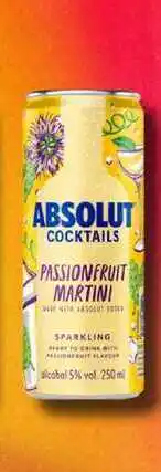 BENE Nápoje ABSOLUT COCKTAILS PASSIONFRUIT MARTINI 0,25l plechovka nabídka
