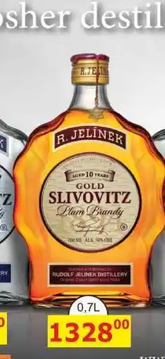 BENE Nápoje R. JELÍNEK Slivovice Kosher Gold 0,7l 50% nabídka