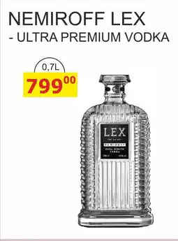 BENE Nápoje NEMIROFF LEX - ULTRA PREMIUM VODKA nabídka