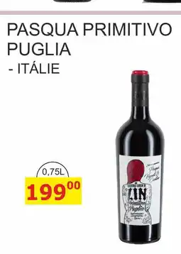 BENE Nápoje PASQUA PRIMITIVO PUGLIA - ITÁLIE D nabídka
