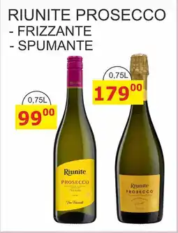 BENE Nápoje RIUNITE PROSECCO FRIZZANTE nabídka