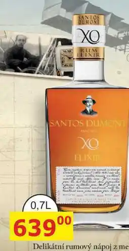 BENE Nápoje SANTOS DUMONT XO RUM Elixir nabídka