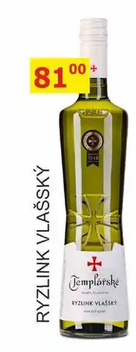 BENE Nápoje TEMPLÁŘSKÉ SKLEPY ČEJKOVICE 0,75L - RYZLINK VLAŠSKÝ nabídka