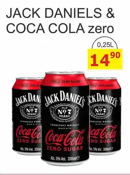 BENE Nápoje JACK DANIELS & COCA COLA zero nabídka