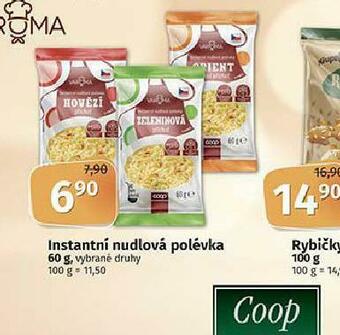 Coop Instantní nudlová polévka nabídka