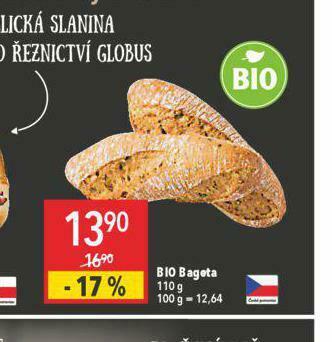 Globus Bio bageta nabídka