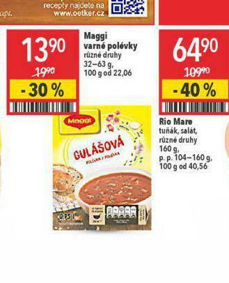 Globus Maggi varné polévky nabídka