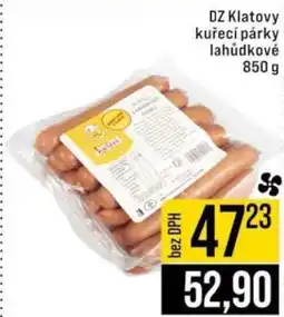 Jip DZ Klatovy kuřecí párky lahůdkové 850 g nabídka