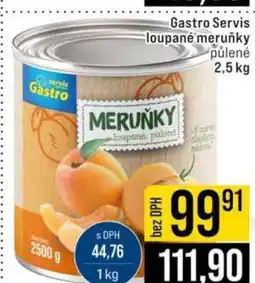 Jip Gastro Servis loupané meruňky půlené nabídka