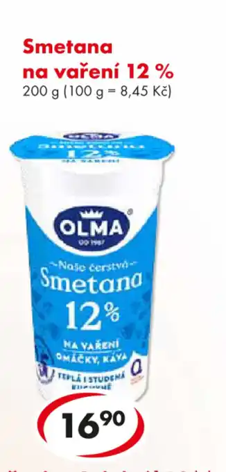 Smetana na vaření 12%