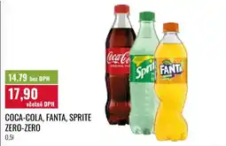 Ratio COCA-COLA, FANTA, SPRITE Zero-zero nabídka