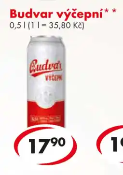 CBA BUDVAR Výčepní nabídka