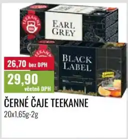 Ratio Černé čaje Teekanne nabídka