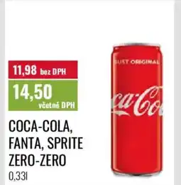 Ratio COCA-COLA, FANTA, SPRITE Zero-zero nabídka