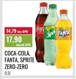 Ratio COCA-COLA, FANTA, SPRITE Zero-zero nabídka