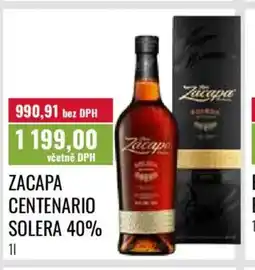 Ratio Zacapa Centenario solera 40% nabídka