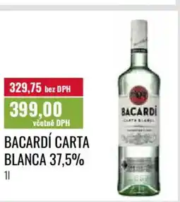 Ratio Bacardi Carta blanca 37,5% nabídka