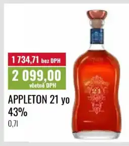 Ratio Appleton 21 yo 43% nabídka