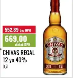 Ratio Chivas Regal 12 yo 40% nabídka